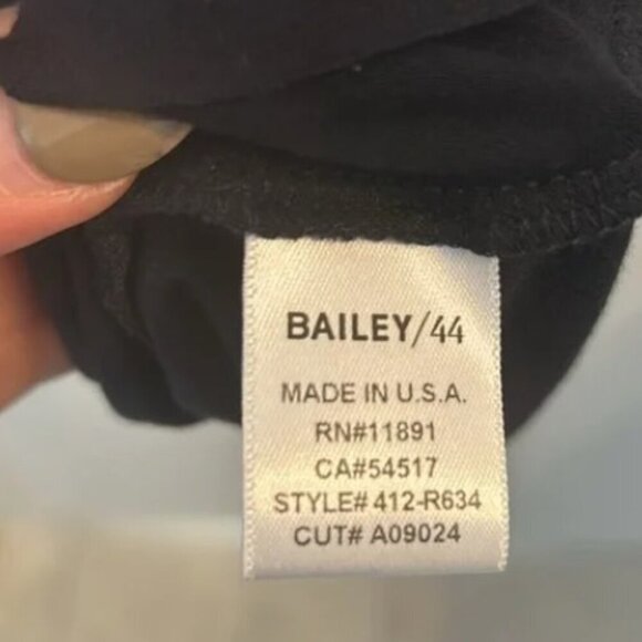 BAILEY 44 by Anthropologie Faux Wrap Rayon/Spandex Midnight/Navy Midi Dress S - Picture 9 of 9